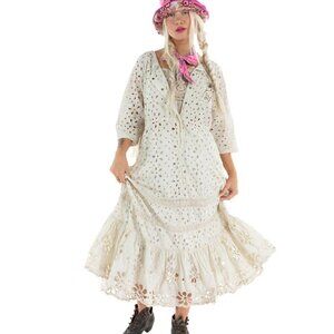 Magnolia Pearl Ivory Eyelet Maxi Dress